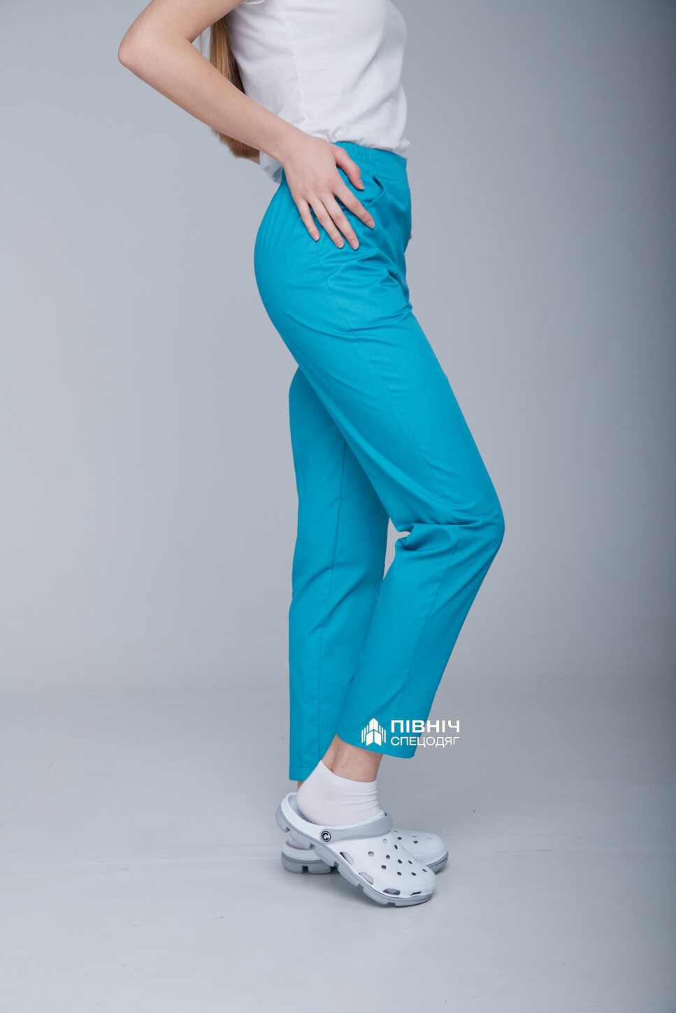 Women's medical trousers "Francesca" turquoise (3399108) фото 4
