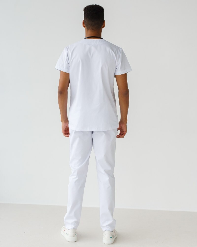 Medical suit for men Milan white 134-324-708 (6613670) фото 2