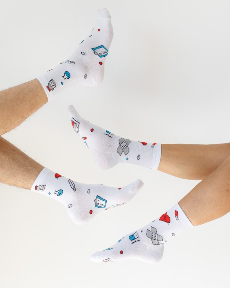 Medical socks with Hospital print 143-324-872 (6613890) фото 1