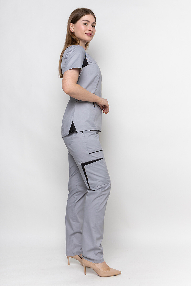 Medical suit Emily-stretch female. Smoke (5436919) фото 4