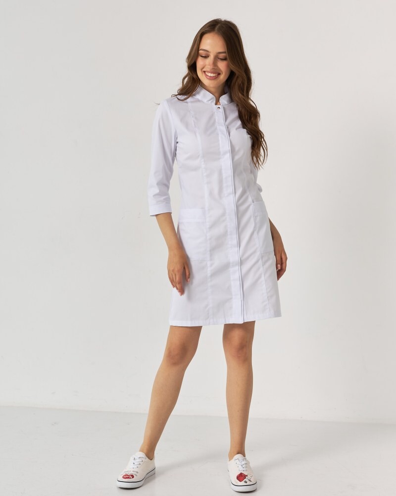 Medical coat for women Sakura white 160-324-678 / 310-324-679  (6613581) фото 1