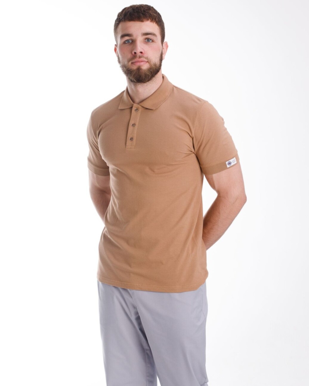 Medical Polo Men's Dark Beige 148-435-677 (6613760) фото 6