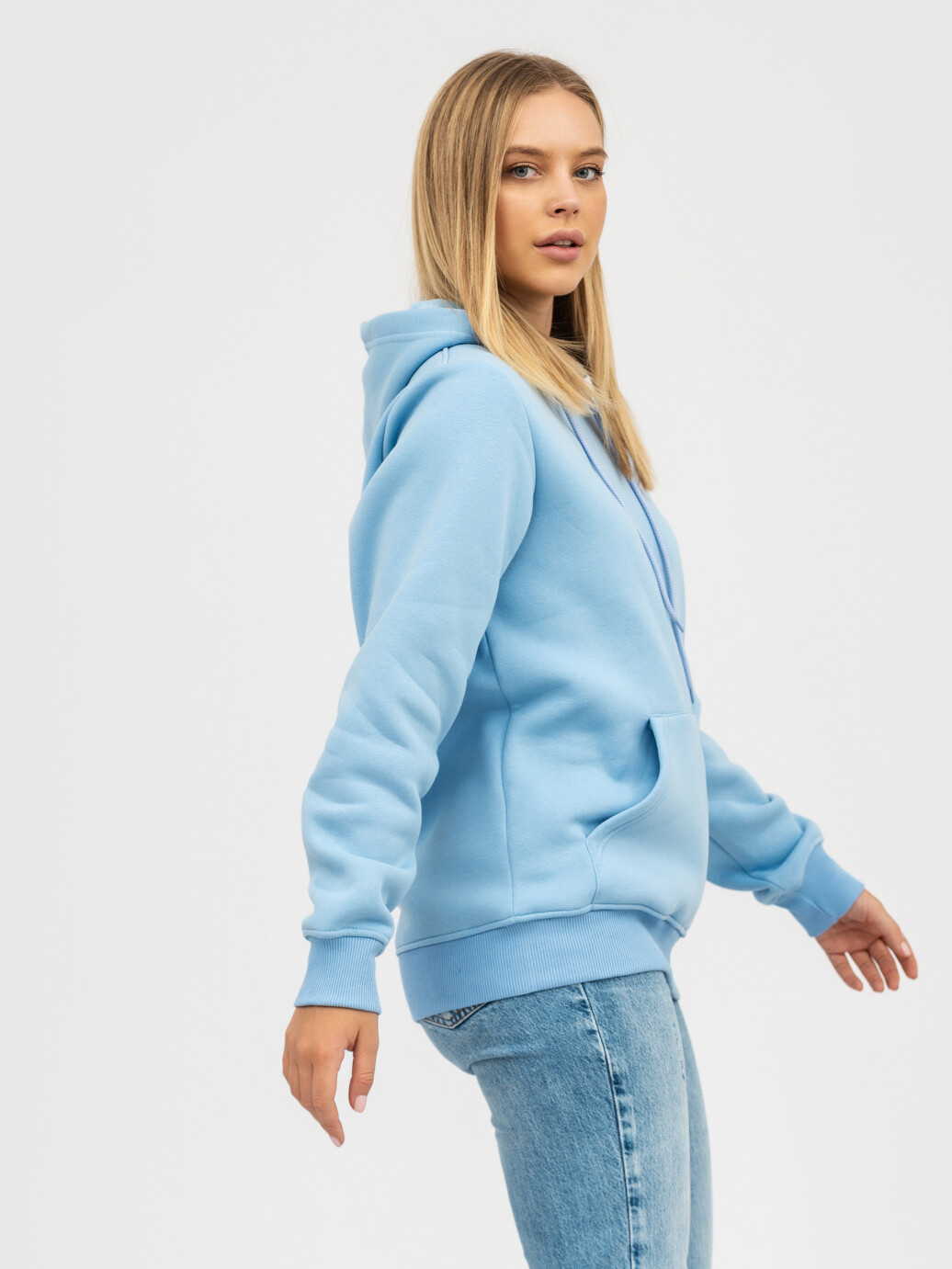 Худи UNISEX с начесом U-0401 голубой (5110244) фото 8