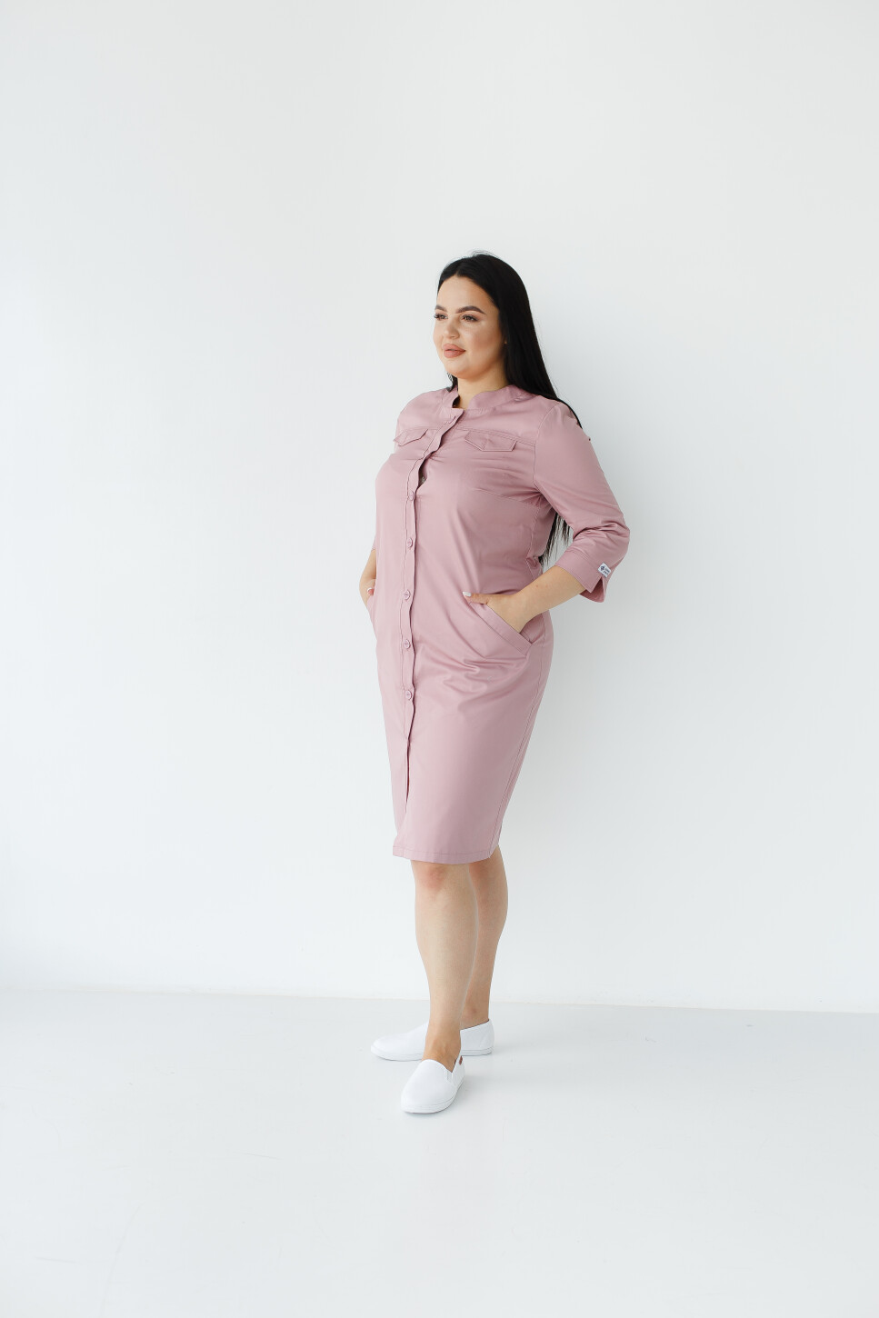 Women's medical gown Valerie ash pink +SIZE 156-429-677 (6625325) фото 3
