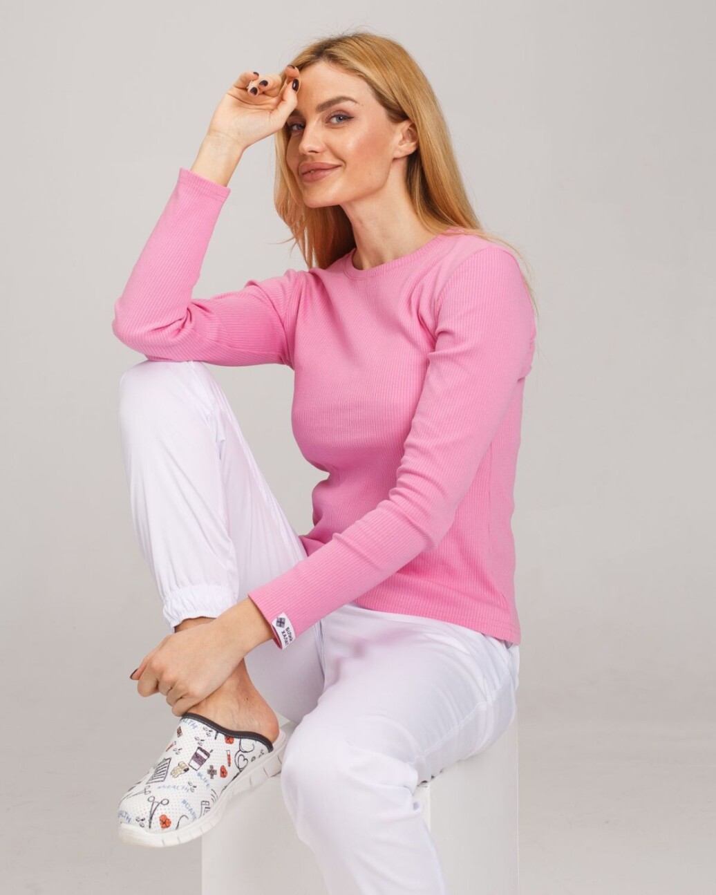 Medical welt longsleeve women's pink 392-337-901 (6613457) фото 1