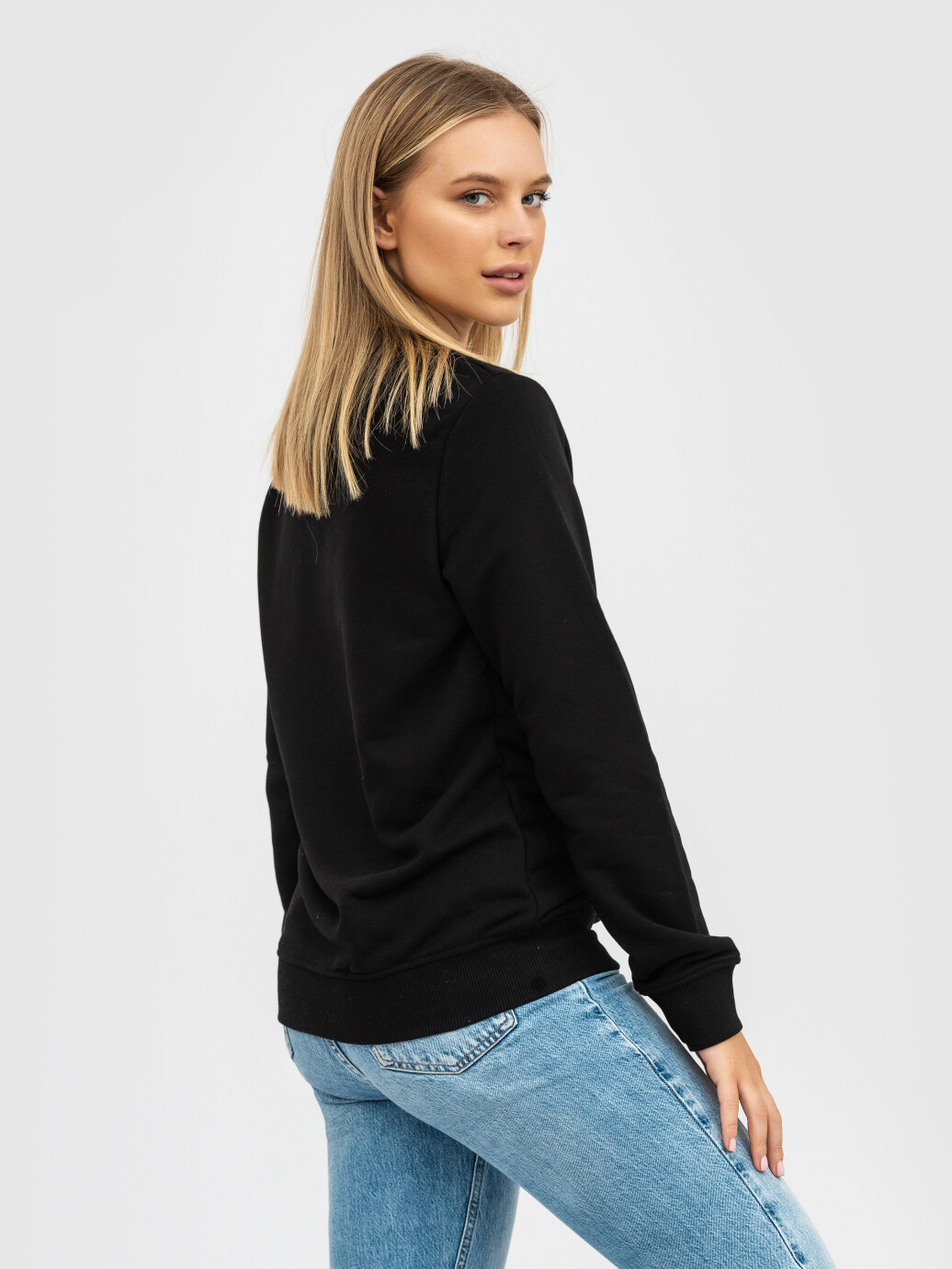 Sweatshirt UNISEX without fleece U-0302 black (5110319) фото 3