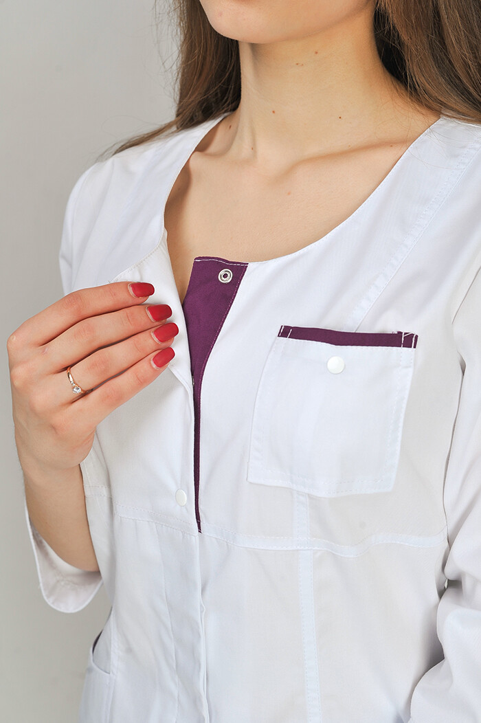 Flamingo+ Br. skinny suit. COTTON. White / aubergine (544648) фото 4