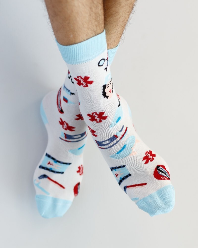 Medical socks with Caduceus print 143-370-836 (6613880) фото 1
