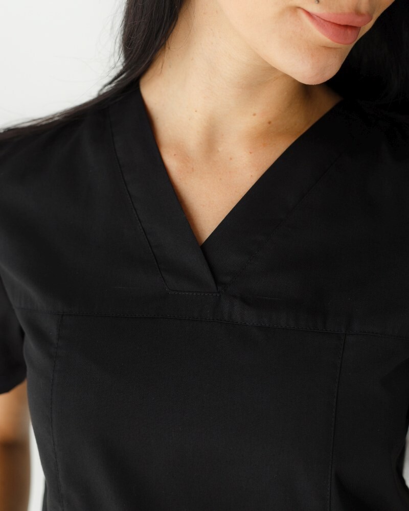 Medical shirt women's Topaz black 164-321-705 / 386-321-705 (6613498) фото 3