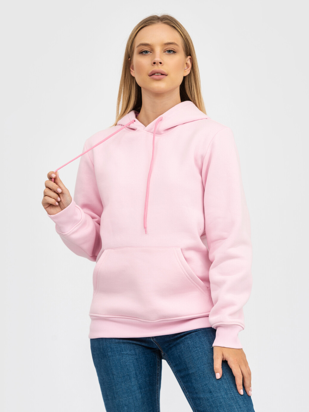 Худи UNISEX с начесом U-0401 розовый (5110250) фото 3