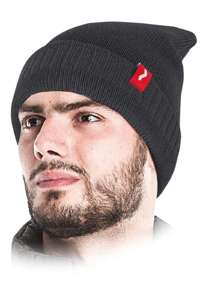 Hat knitted gray insulated with lapel CZCITY_S (2204043) фото 1