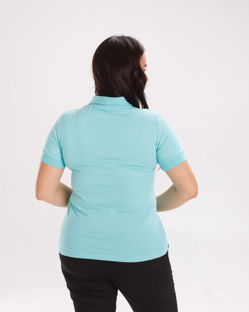 Women's menthol medical polo with embroidered cardiogram 147-332-894 (6613417) фото 2