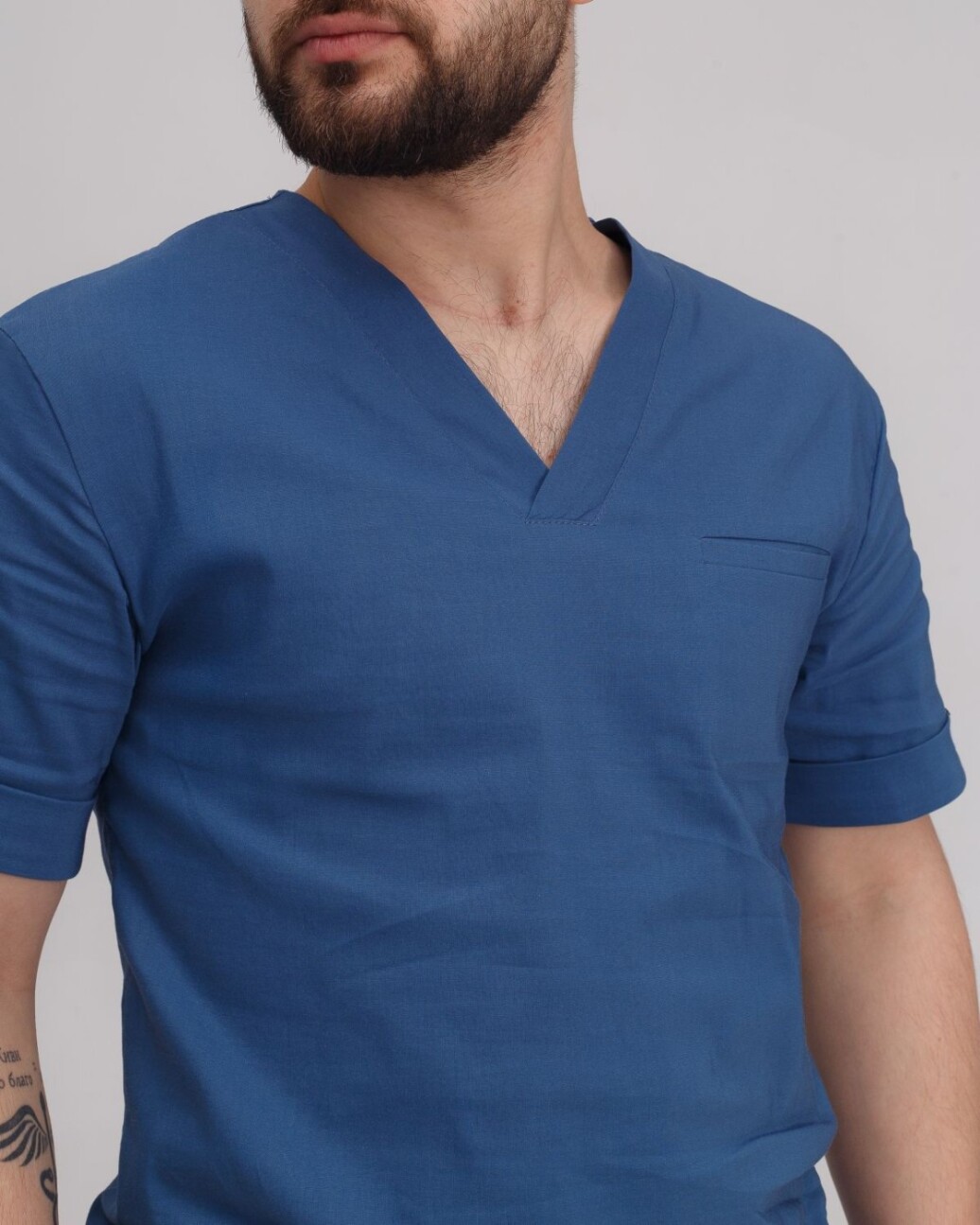Медицинский костюм мужской Марсель синий 353-322-708 (6613703) фото 4