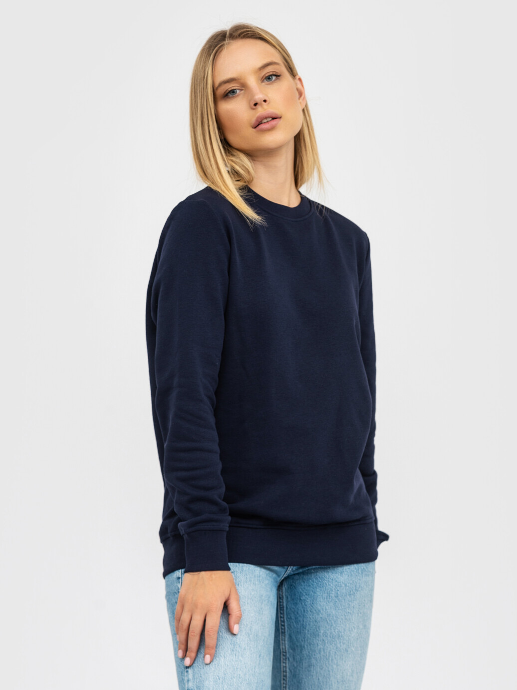 Свитшот UNISEX с начесом U-0301 темно-синий (5110292) фото 6