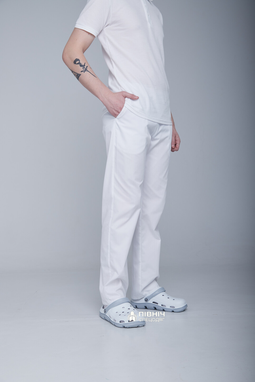 Medical trousers for men "Ivan" white (3399120) фото 5