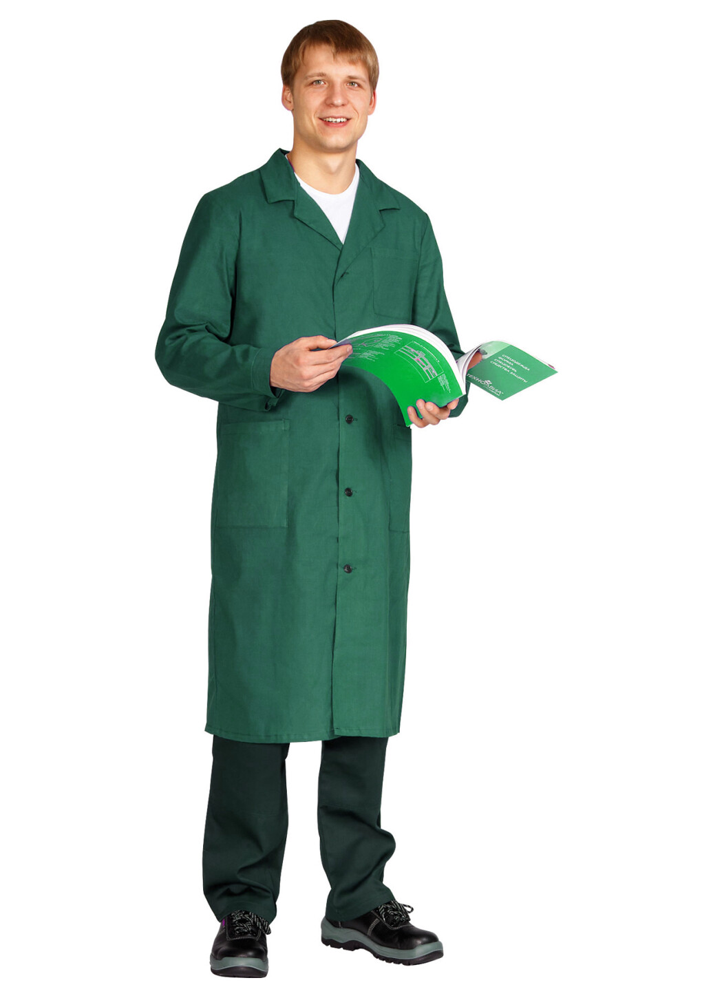 Men's work coat green, greta (2203950) фото 1