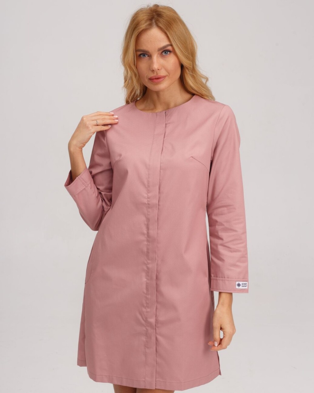 Medical gown women's Jacqueline ash pink 391-429-679 (6613603) фото 4