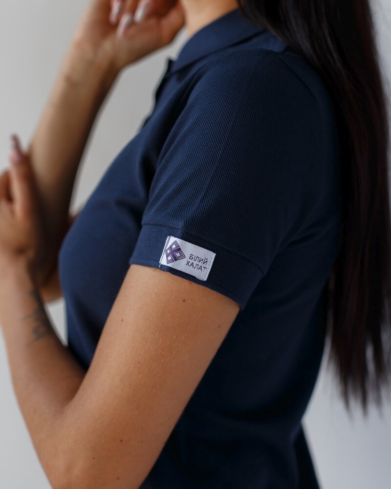 Medical polo for women blue 147-322-677 (6613387) фото 4