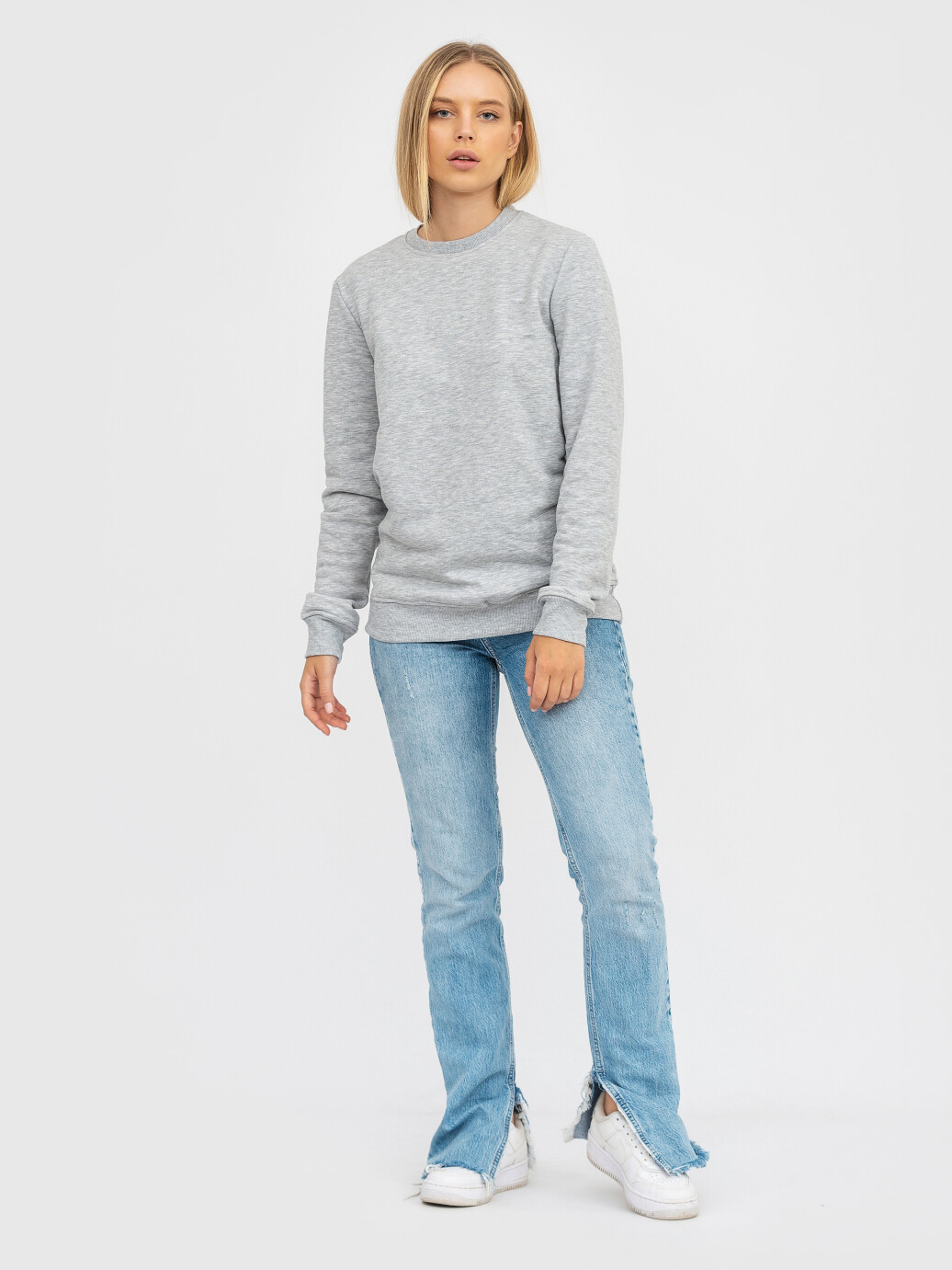 Свитшот UNISEX с начесом U-0301 серый (5110310) фото 5