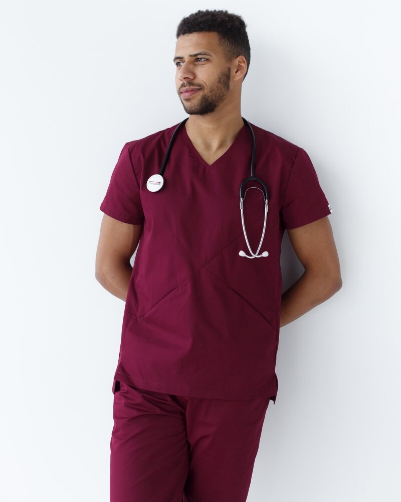 Medical suit for men Milan marsala 134-326-708 (6613708) фото 9