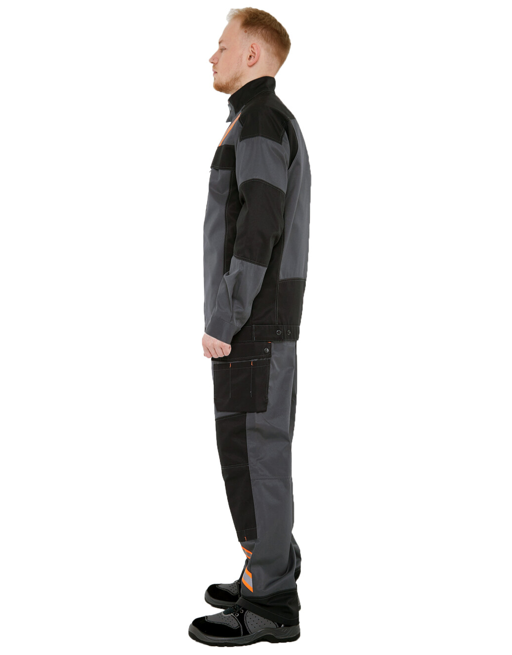 Suit worker "DIESEL" dark gray - semi-overalls and jacket (1282) фото 13