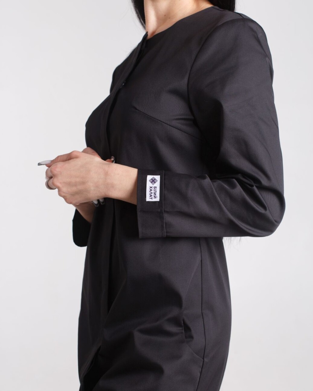 Medical gown women's Jacqueline black 391-321-677 (6613613) фото 5