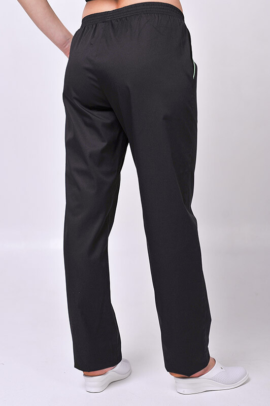 Хирургический костюм К-33. COTTON. Унисекс Черный с салатным (отделка) (544639) фото 9