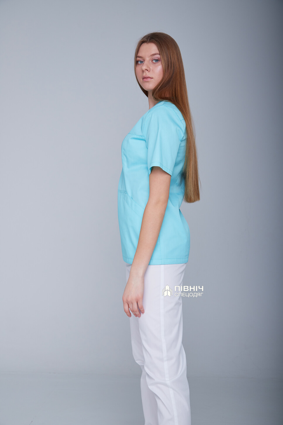 Блуза медицинская женская "МАРИЯ" васильковая (3399150) фото 4
