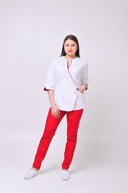 Venice+ Br. skinny suit. COTTON. White / red (544626) фото 2