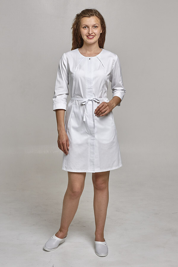 Asia dressing gown. COTTON. White (544812) фото 1
