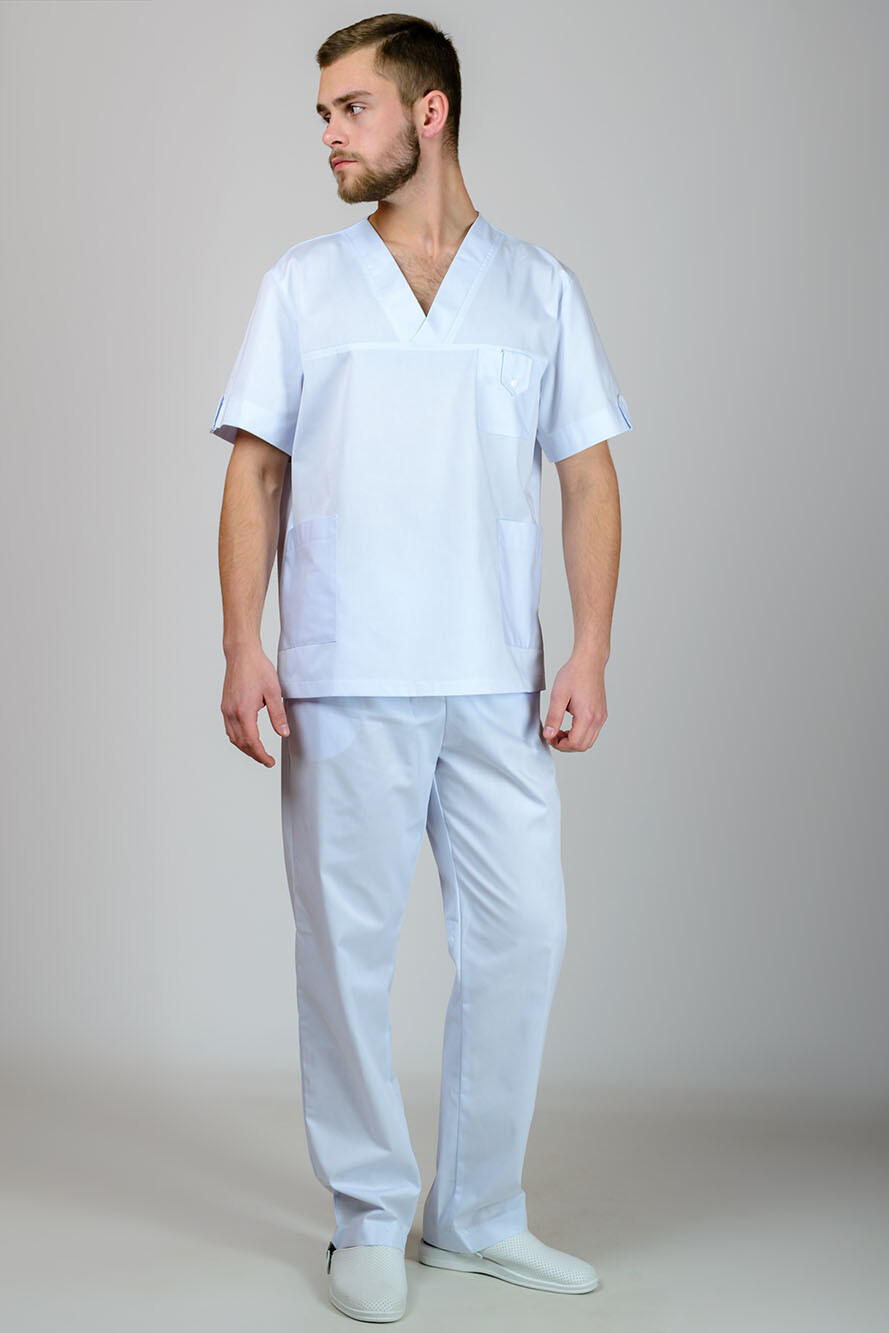 Хирургический костюм К-33. COTTON. Унисекс Белый (544837) фото 1