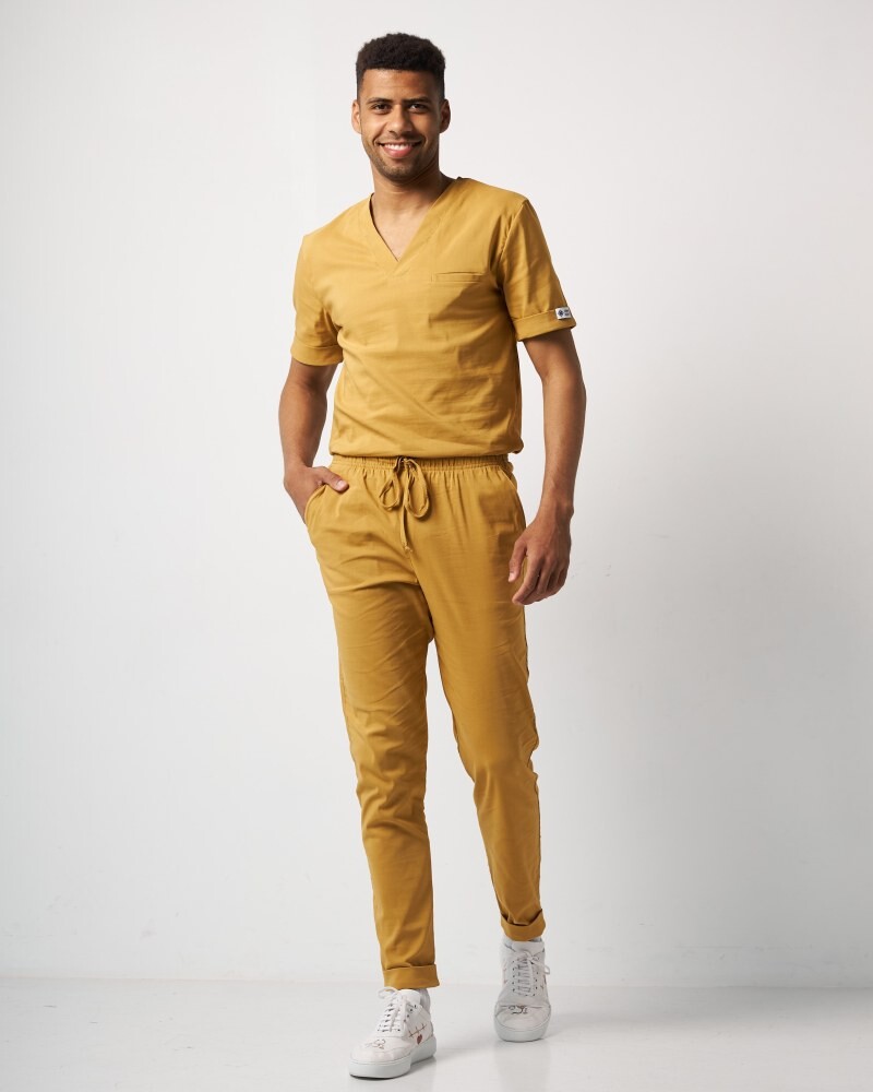 Медицинский костюм мужской Марсель горчичный  353-395-708 (6613704) фото 2