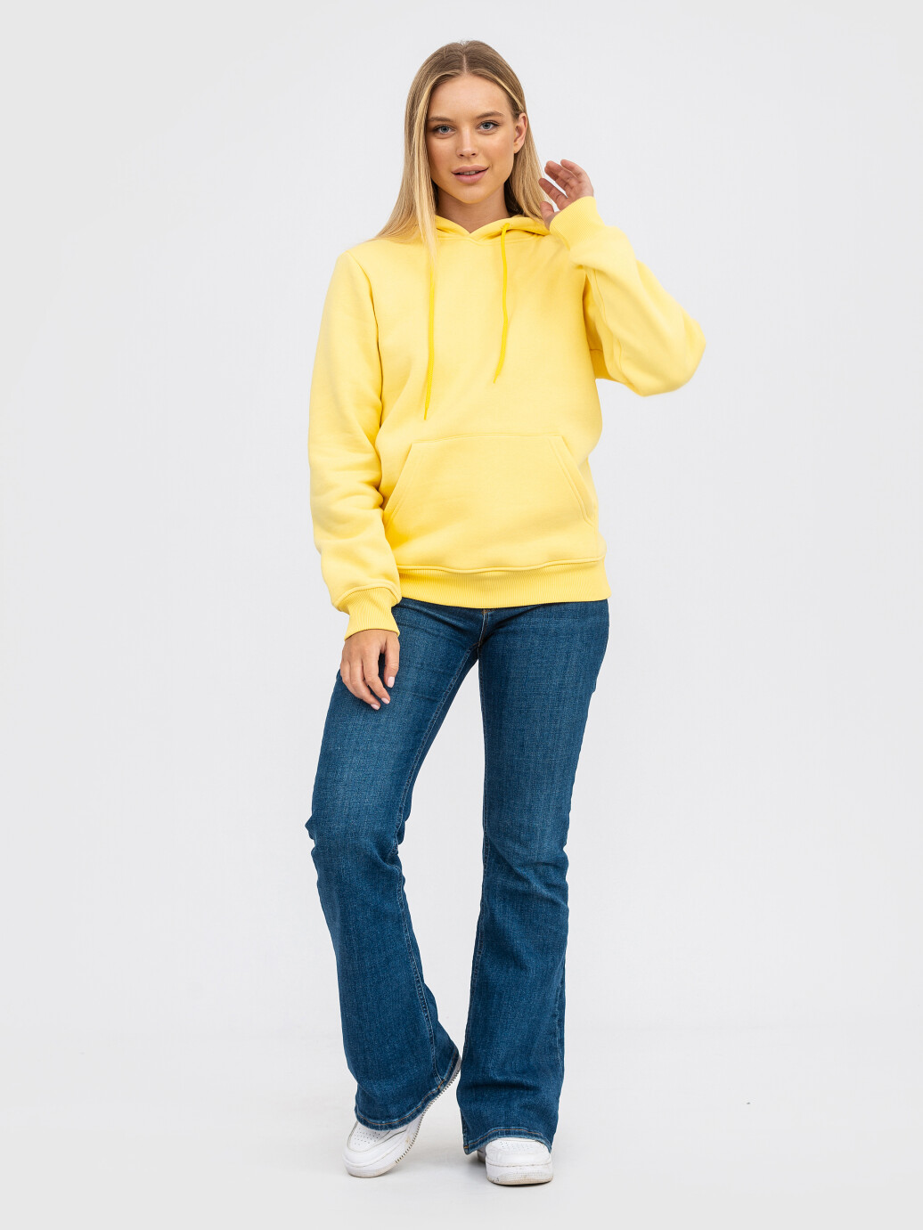 Hoodie UNISEX brushed U-0401 yellow (5110256) фото 5