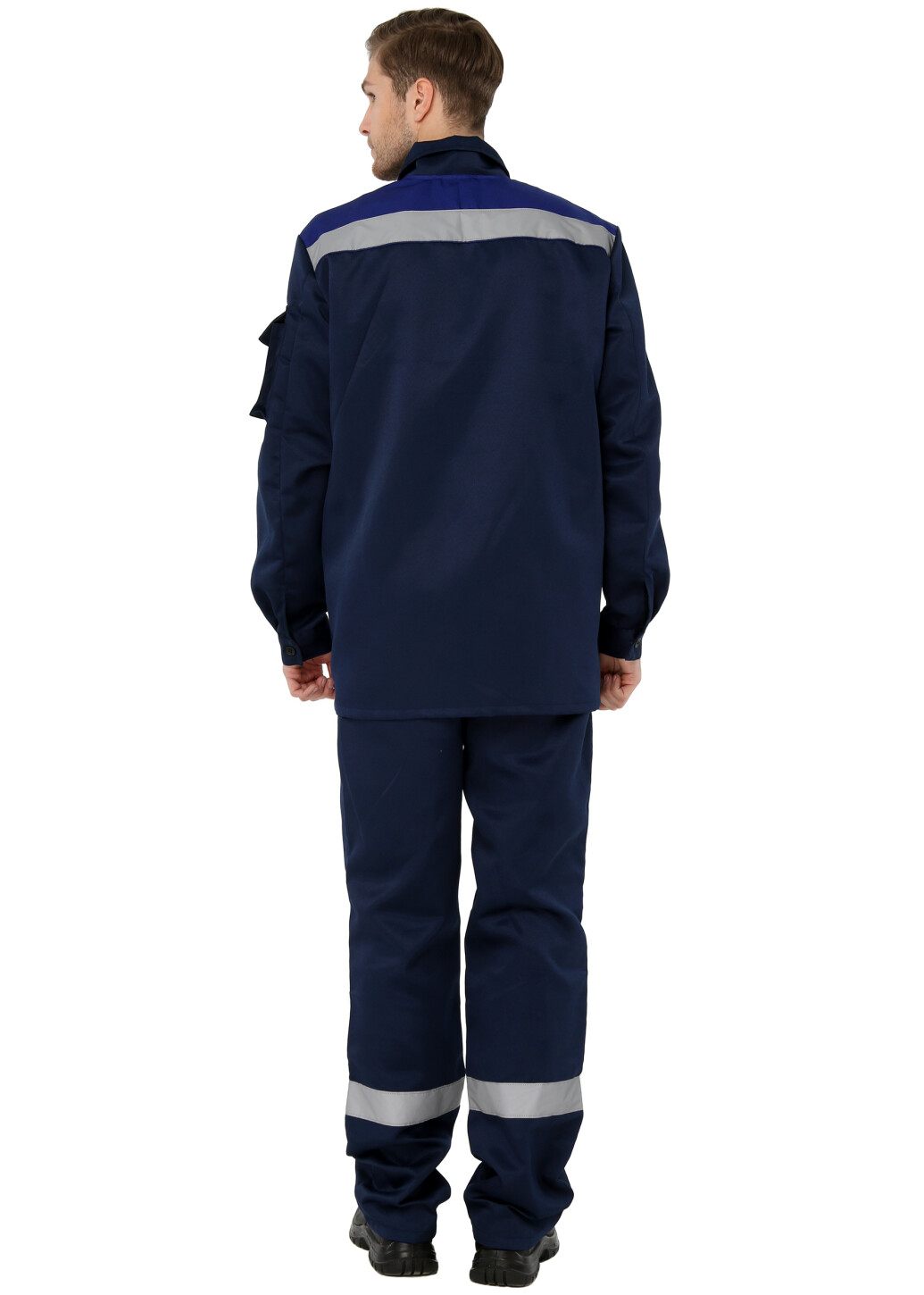Work trousers with reflective stripes blue фото 2
