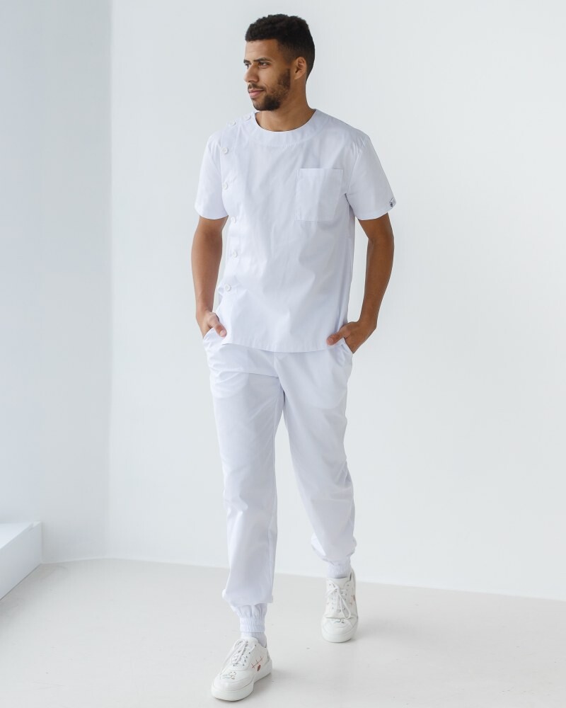 Медицинский костюм мужской Техас белый 136-324-677 (6613694) фото 1