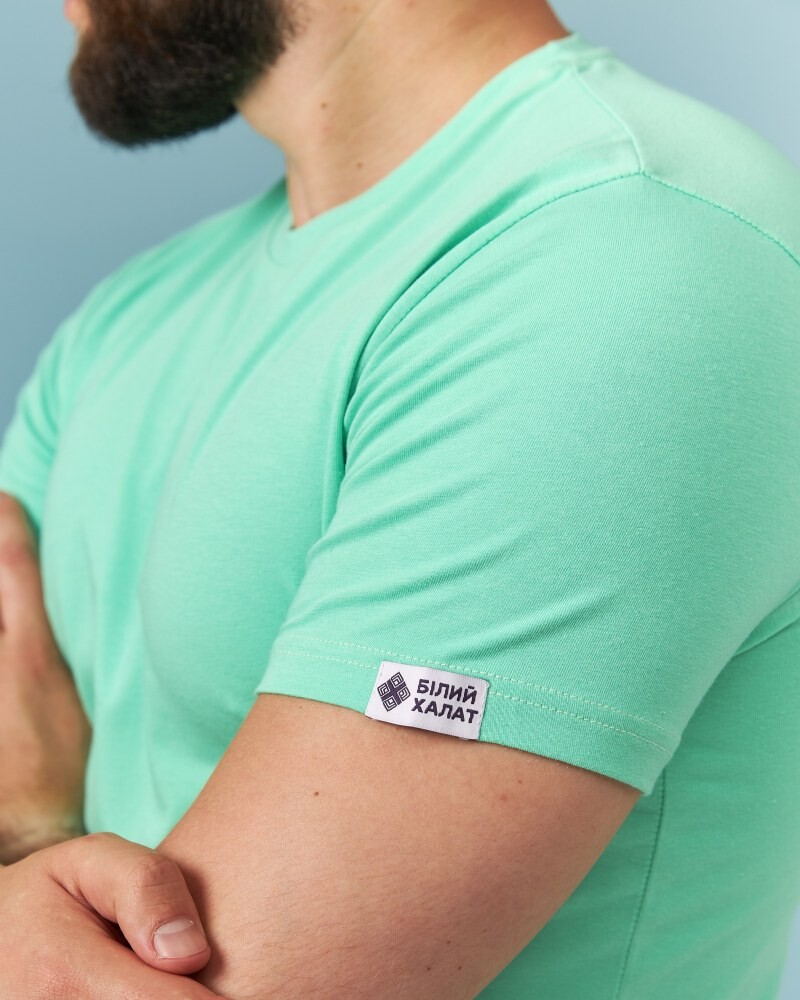 Медицинская футболка мужская неоново-зеленая 153-453-681 (6613818) фото 3