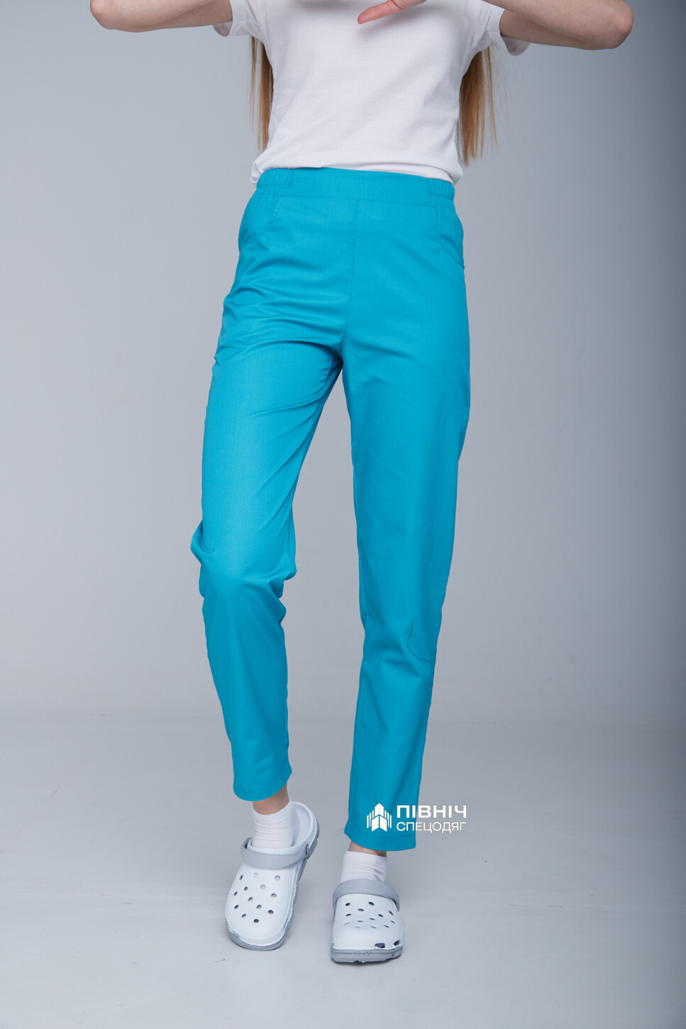 Women's medical trousers "Francesca" turquoise (3399108) фото 12