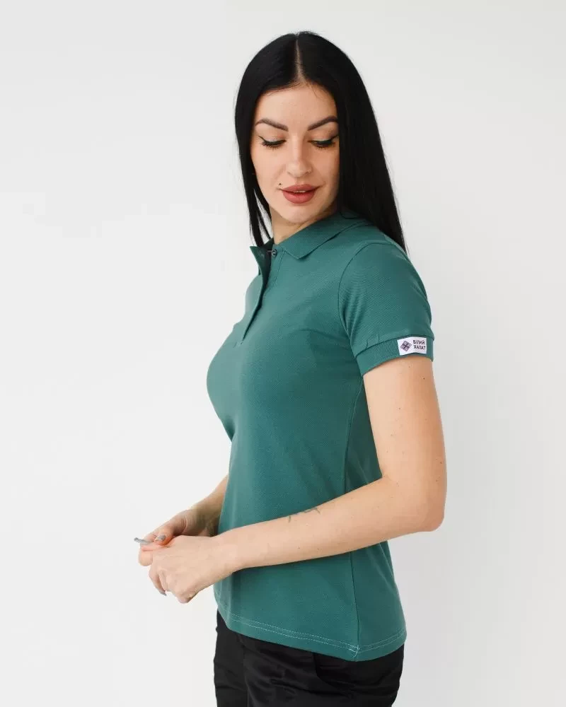 Medical polo for women dark turquoise 147-437-904 (6637752) фото 3