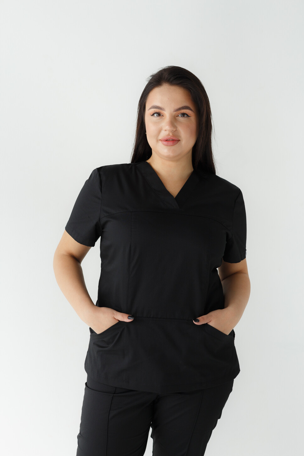Medical shirt women's Topaz black 164-321-705 / 386-321-705 (6613498) фото 6