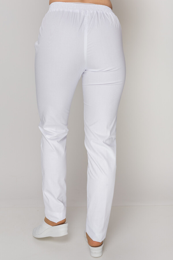 Костюм медицинский Моник+ Бр. зауженные. COTTON. Белый + дым (кант) (5410146) фото 11