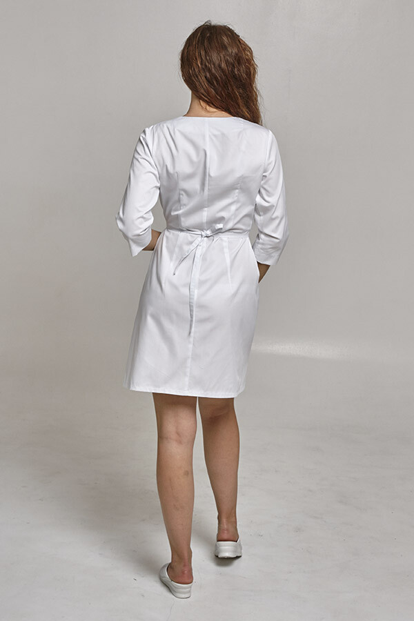 Asia dressing gown. COTTON. White (544812) фото 6