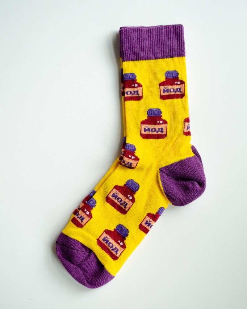 Medical socks with Iodine print 143-335-835 (6613879) фото 4