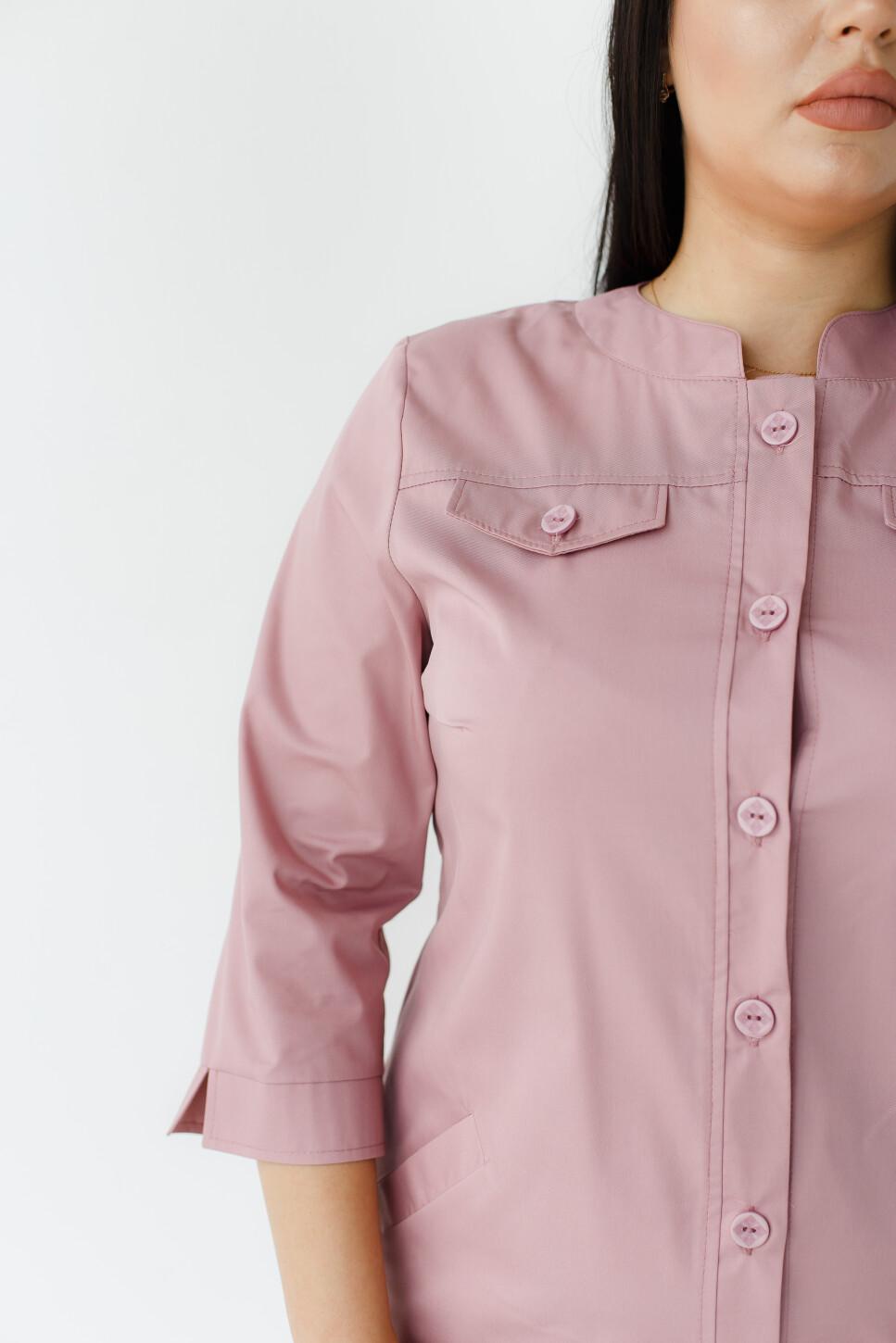 Women's medical gown Valerie ash pink +SIZE 156-429-677 (6625325) фото 6