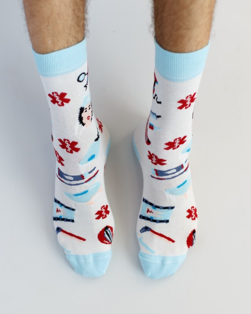 Medical socks with Caduceus print 143-370-836 (6613880) фото 3
