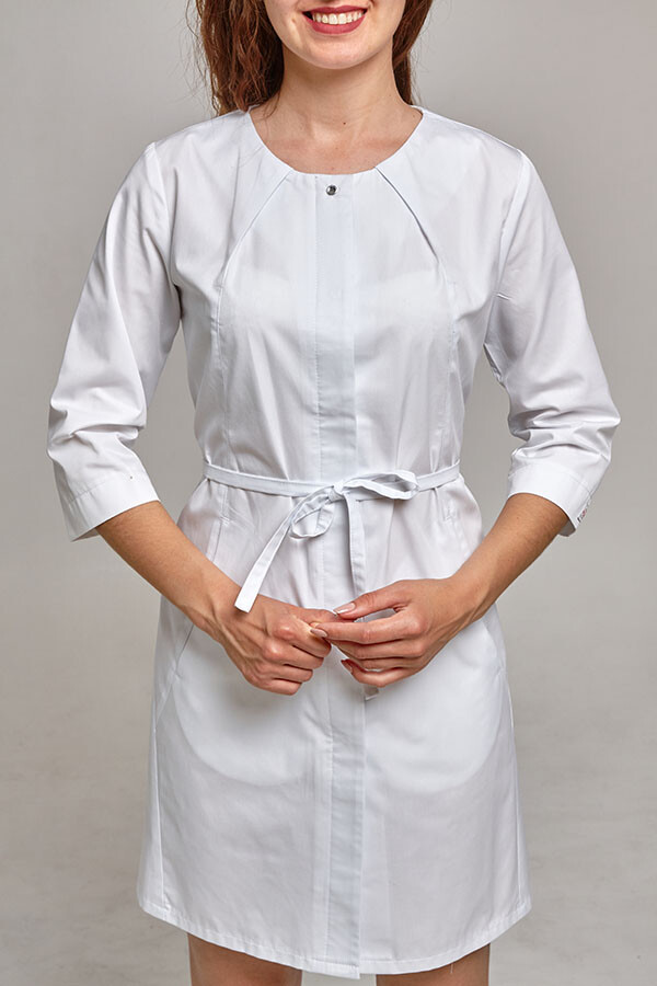 Asia dressing gown. COTTON. White (544812) фото 7