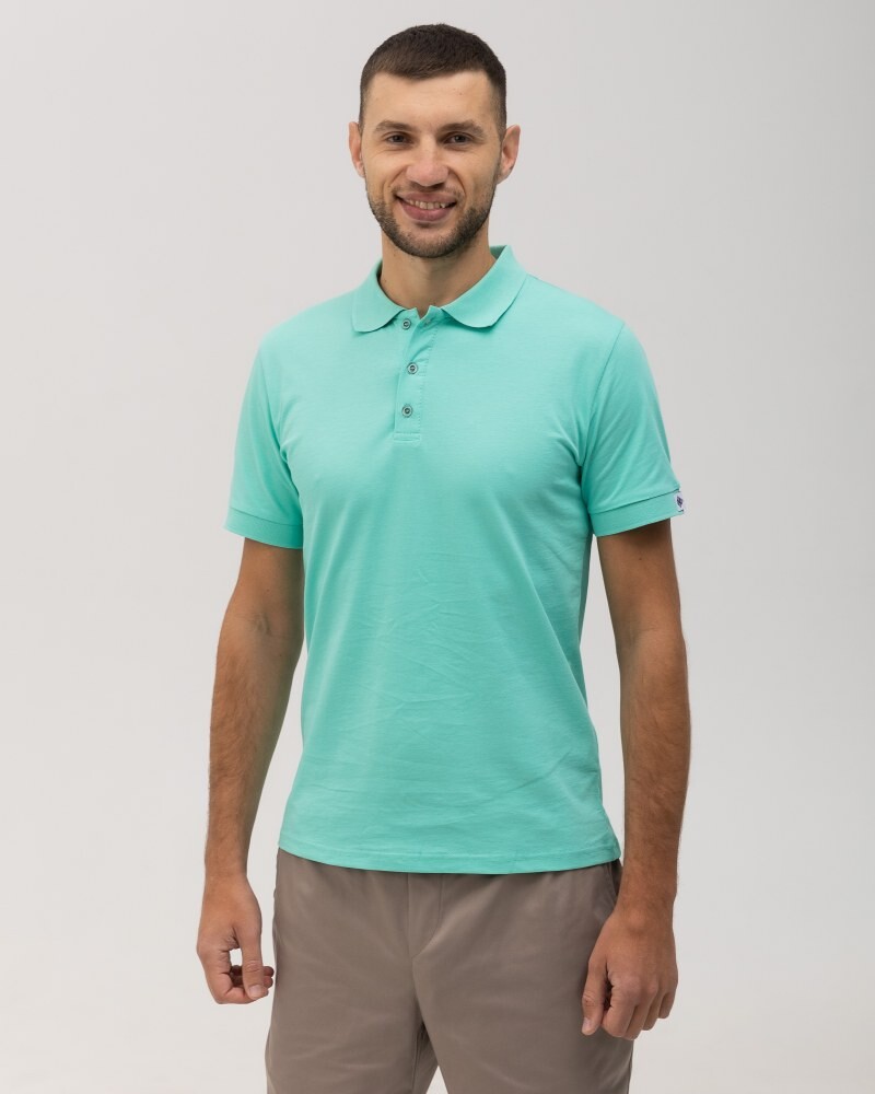 Medical polo men's light turquoise 148-426-677 (6613761) фото 1