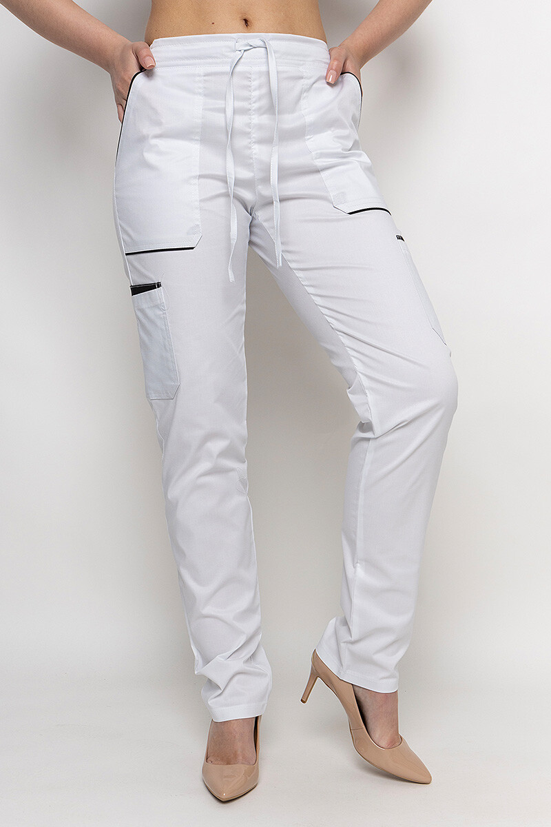 Medical Emeli-stretch trousers for women. White (5436963) фото 2