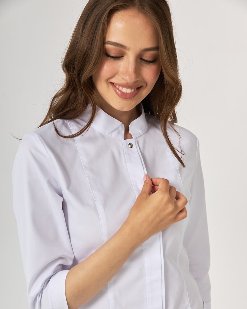 Medical coat for women Sakura white 160-324-678 / 310-324-679  (6613581) фото 5