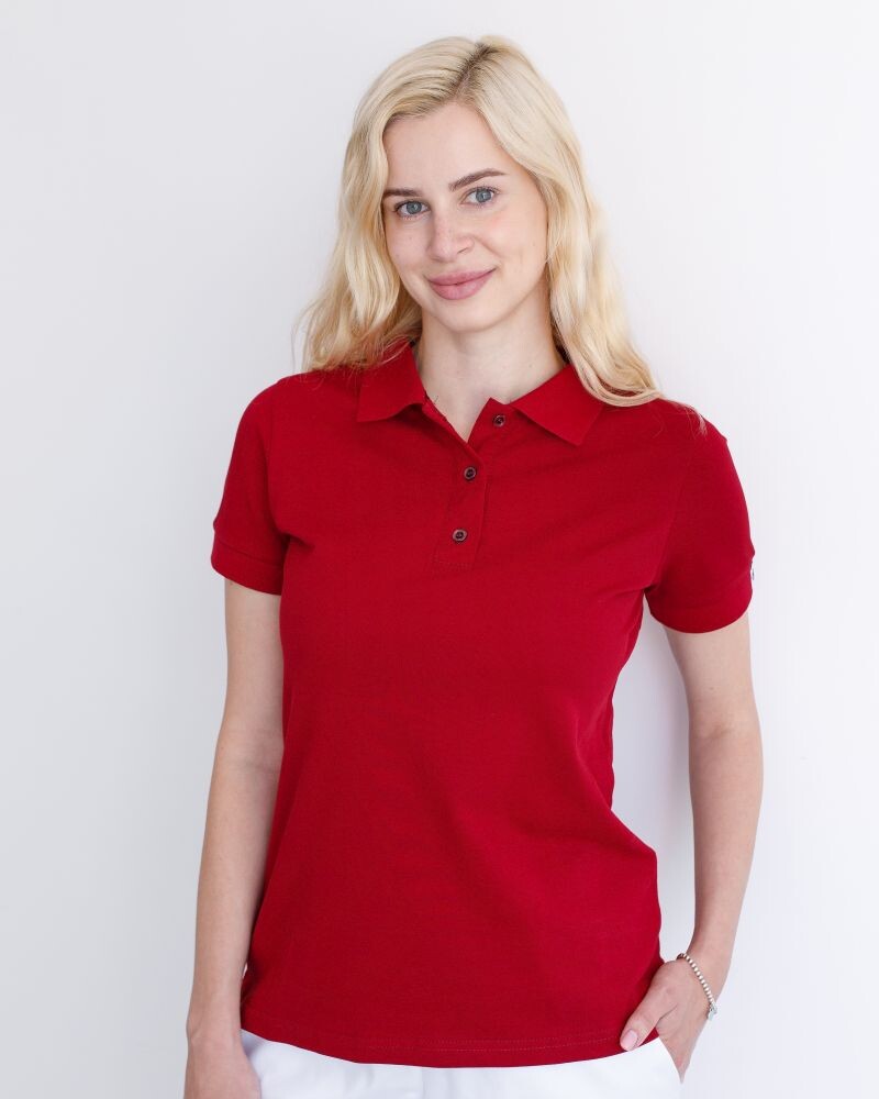 Medical polo for women burgundy 147-349-677 (6613415) фото 1