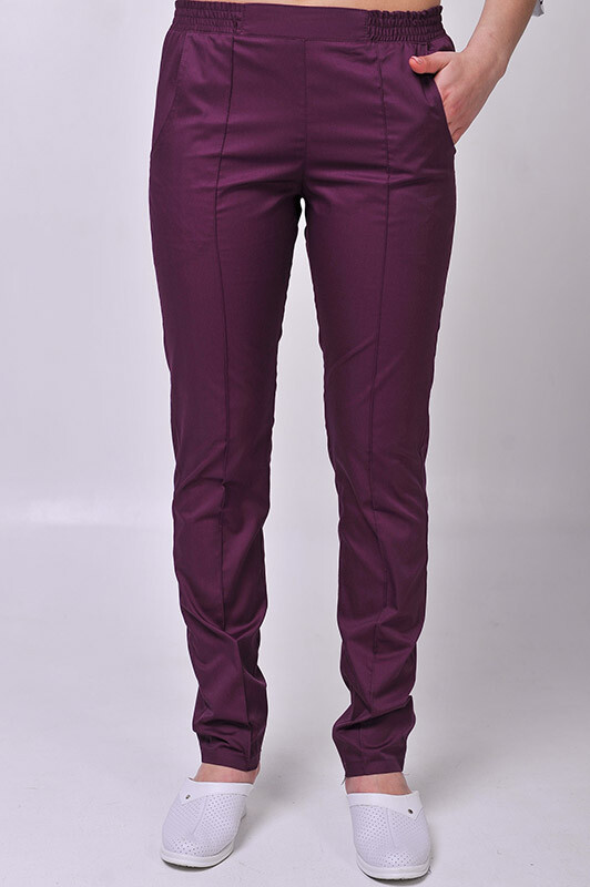 Women's skinny trousers. COTTON. Aubergine (544962) фото 1